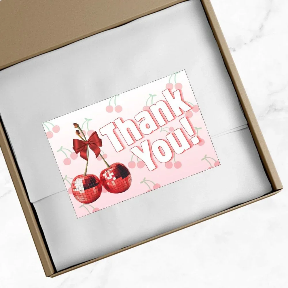 50 Pack.Cherries Thank You Cards  4x6